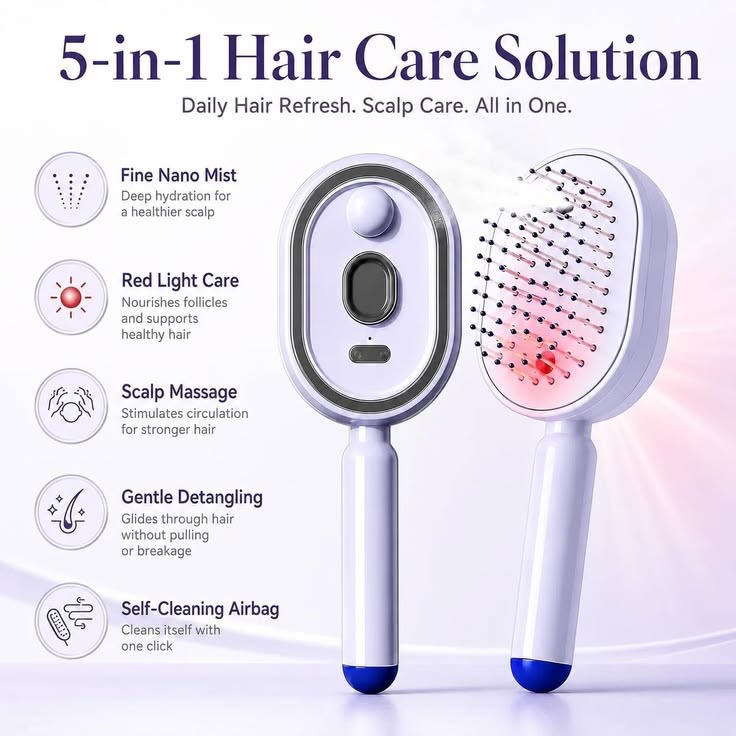 LumiMist 3-in-1 Steam Hair Brush