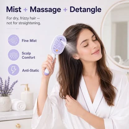 LumiMist 3-in-1 Steam Hair Brush