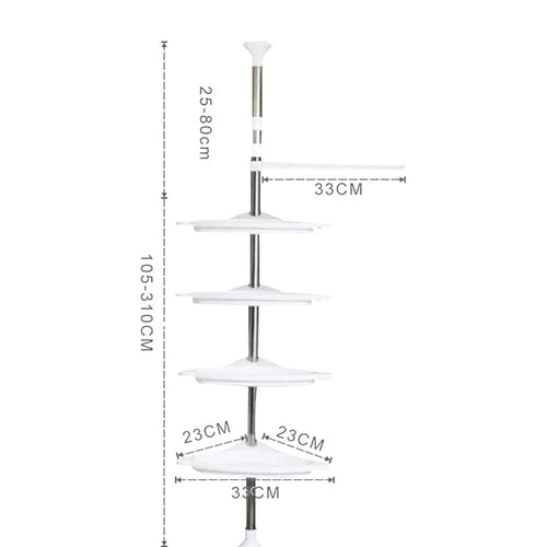 No-Drill Multi-function Corner Shelf